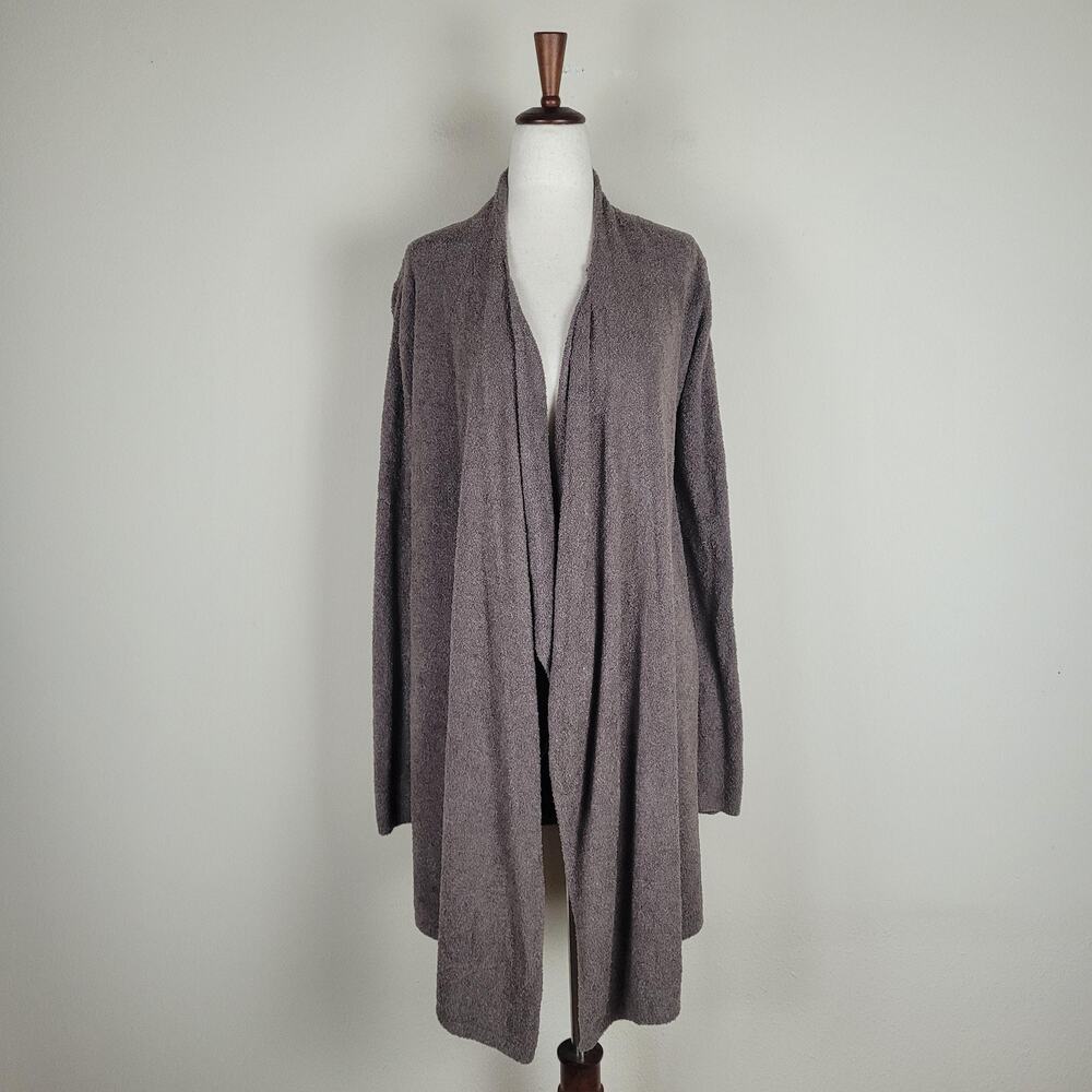 Barefoot Dreams Sweater S/M Brown Calypso Chic Lite Wrap Cardigan Cozy Soft 436